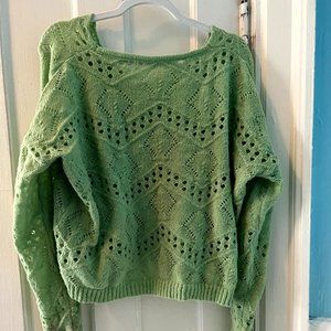 SHIEN chochet crop sweater